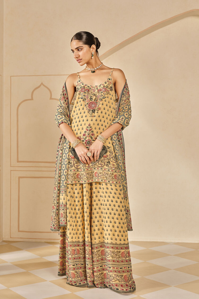 Arzoo Printed Sharara Set - Yellow, Yellow, image 2
